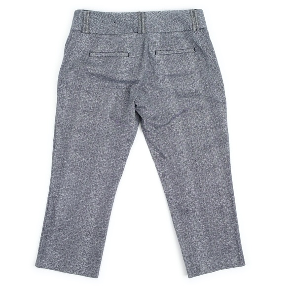 EXPRESS black grey twill capri crop pants size 8 - Picture 3 of 9